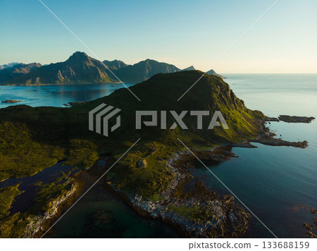 Seascape on Vestvagoy island, Lofoten Norway 133688159