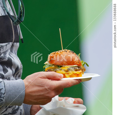 Gourmet Cheeseburger at Karlin Food Festival, Prague 133688688