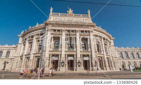 The Burgtheater is the Austrian National Theatre timelapse hyperlapse in Vienna The Burgtheater is the Austrian National Theatre timelapse hyperlapse in Vienna 133690426