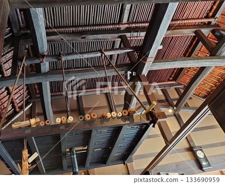 Hearth of old folk house 133690959