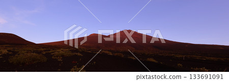 Red Fuji seen early in the morning from the Gotemba Trail 133691091