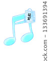 Musical note with lucky bag 133691394