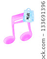 Musical note with lucky bag 133691396