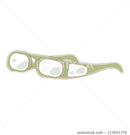 Illustration of glasses for hay fever prevention 133691770