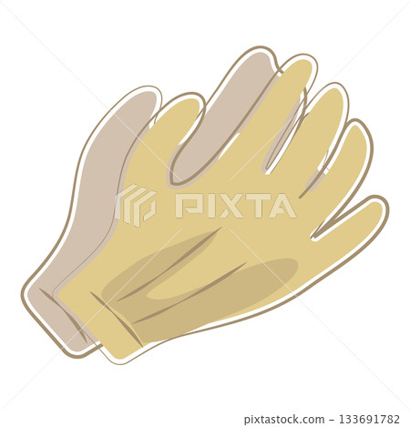 一副淺色手套的插圖 133691782