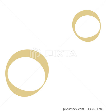 Illustration of a round beige circle mark 133691783