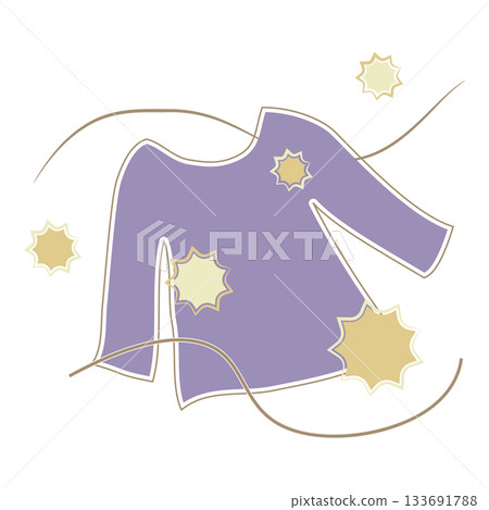 花粉飛舞在衣服上的插圖 花粉飛舞在衣服上的插圖 133691788