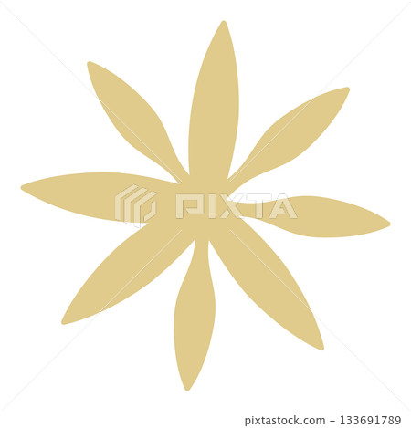 Illustration of an abstract shape inspired by pollen 133691789