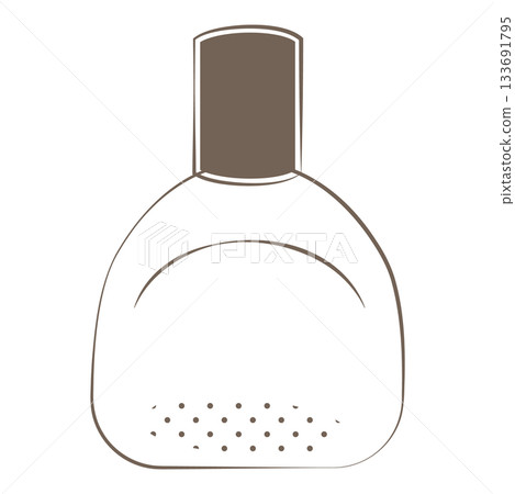 深棕色線條勾勒出的非處方眼藥水示意圖 133691795
