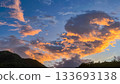 Fiery Sunrise Clouds over Wulai New Taipei City Taiwan. 133693138