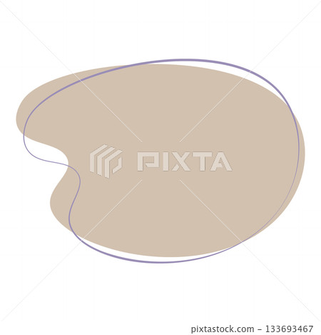 Beige organic shape frame illustration Beige organic shape frame illustration 133693467
