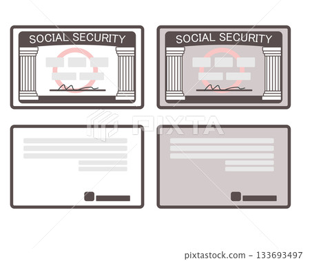 社會安全卡正反面示意圖 社會安全卡正反面示意圖 133693497