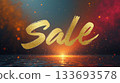 SALE logo, calligraphy style x gold background set, for banners 133693578
