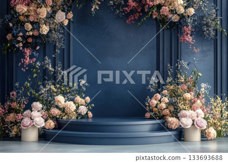 beautiful bouquet of flowers in vase 133693688