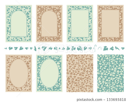 Ivy pattern frame set Ivy pattern frame set 133693818