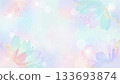 精美多彩的柔和色調花卉背景素材 133693874