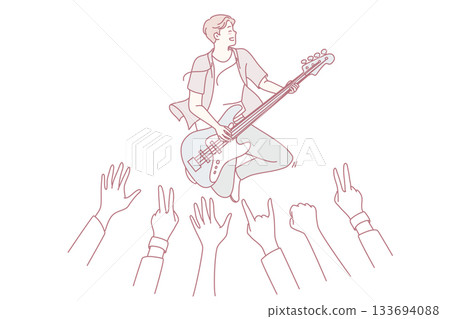 Businesspeople with ID badges posing Businesspeople with ID badges posing 133694088