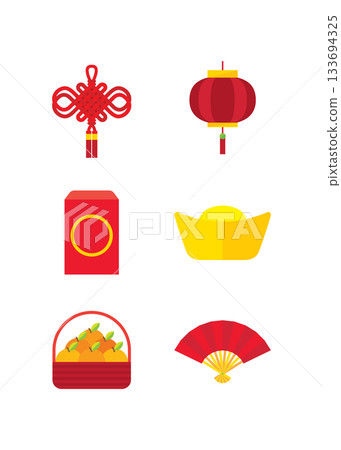 Traditional Chinese New Year collection. Vector illustration stock Illustration 133694325