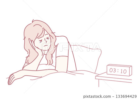 restless woman stares into quiet night, sleepless female mind contemplates in darkness of night restless woman stares into quiet night, sleepless female mind contemplates in darkness of night 133694429