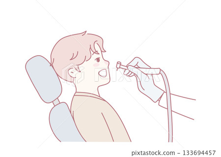 Dentist cure child teeth in hospital Dentist cure child teeth in hospital 133694457