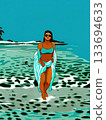 A woman in a bikini figure 133694633