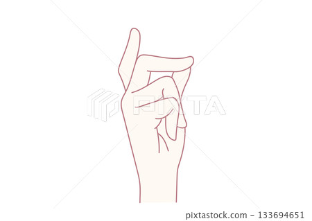 Person make hand gesture of how easy 133694651