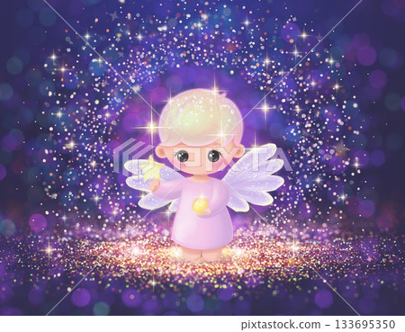 奇幻風格天使角色背景素材 133695350