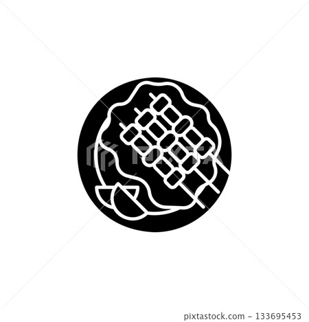 Satay vector icon. Food icon solid style. perfect use for logo, presentation, website, and more. modern icon design glyph style 133695453