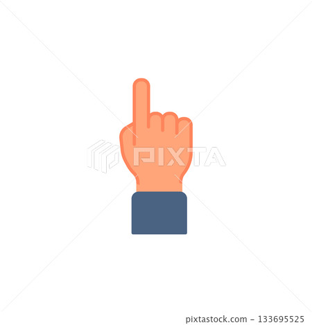 Index finger vector icon. Hand gesture icon flat style. perfect use for logo, presentation, website, and more. modern icon design color style 133695525
