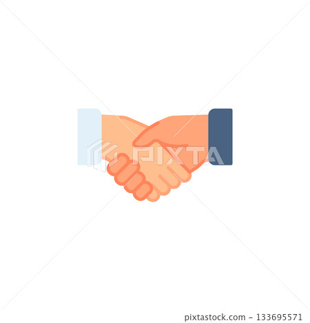 Handshake gesture vector icon. Hand gesture icon flat style. perfect use for logo, presentation, website, and more. modern icon design color style Handshake gesture vector icon. Hand gesture icon flat style. perfect use for logo, presentation, website, and more. modern icon design color style 133695571
