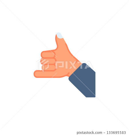 Call me hand gesture vector icon. Hand gesture icon flat style. perfect use for logo, presentation, website, and more. modern icon design color style Call me hand gesture vector icon. Hand gesture icon flat style. perfect use for logo, presentation, website, and more. modern icon design color style 133695583