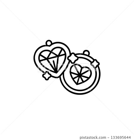 Jewelry Love Badge vector icon. Jewelry icon line style. perfect use for logo, presentation, website, and more. modern icon design outline style Jewelry Love Badge vector icon. Jewelry icon line style. perfect use for logo, presentation, website, and more. modern icon design outline style 133695644