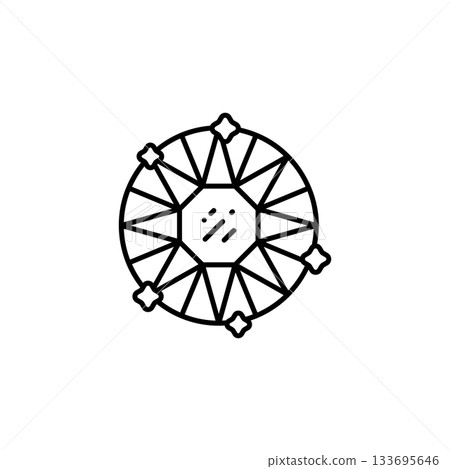 Aquamarine with sparkle vector icon. Jewelry icon line style. perfect use for logo, presentation, website, and more. modern icon design outline style Aquamarine with sparkle vector icon. Jewelry icon line style. perfect use for logo, presentation, website, and more. modern icon design outline style 133695646