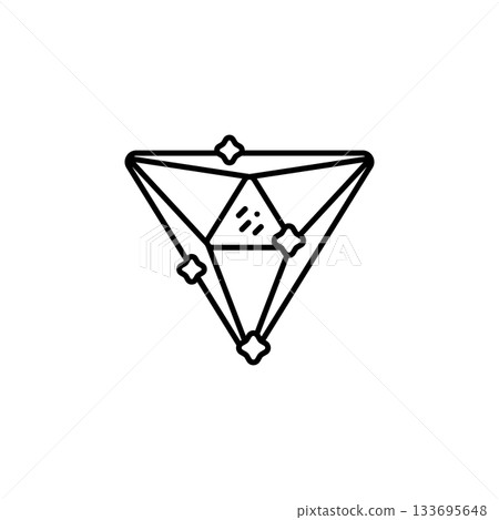 Topaz with sparkle vector icon. Jewelry icon line style. perfect use for logo, presentation, website, and more. modern icon design outline style 133695648