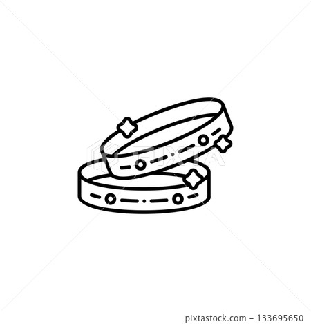 Bangle Jewelry with sparkle vector icon. Jewelry icon line style. perfect use for logo, presentation, website, and more. modern icon design outline style 133695650