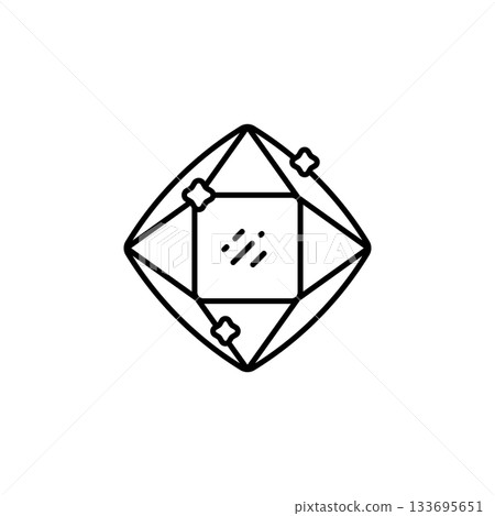 Amethyst with sparkle vector icon. Jewelry icon line style. perfect use for logo, presentation, website, and more. modern icon design outline style 133695651