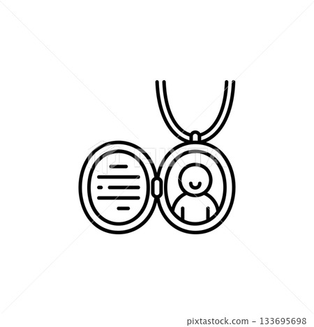 Pendant with Photo vector icon. Jewelry icon line style. perfect use for logo, presentation, website, and more. modern icon design outline style Pendant with Photo vector icon. Jewelry icon line style. perfect use for logo, presentation, website, and more. modern icon design outline style 133695698