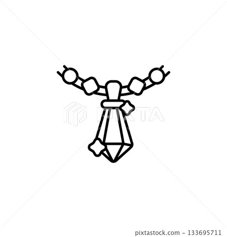 Necklace vector icon. Jewelry icon line style. perfect use for logo, presentation, website, and more. modern icon design outline style Necklace vector icon. Jewelry icon line style. perfect use for logo, presentation, website, and more. modern icon design outline style 133695711
