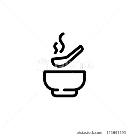 soup vector icon. perfect use for logo, presentation, application, website, and more. icon design line style soup vector icon. perfect use for logo, presentation, application, website, and more. icon design line style 133695893
