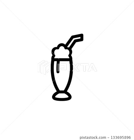 milkshake vector icon. perfect use for logo, presentation, application, website, and more. icon design line style milkshake vector icon. perfect use for logo, presentation, application, website, and more. icon design line style 133695896