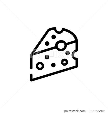 cheese vector icon. food and beverage icon outline style. perfect use for icon, logo, illustration, website, and more. icon design line style cheese vector icon. food and beverage icon outline style. perfect use for icon, logo, illustration, website, and more. icon design line style 133695903