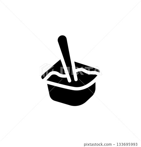 yogurt vector icon solid style. perfect use for logo, presentation, application, website, and more. icon design glyph style yogurt vector icon solid style. perfect use for logo, presentation, application, website, and more. icon design glyph style 133695993
