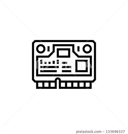 wlan card vector icon. computer component icon outline style. perfect use for logo, presentation, website, and more. simple modern icon design line style wlan card vector icon. computer component icon outline style. perfect use for logo, presentation, website, and more. simple modern icon design line style 133696337