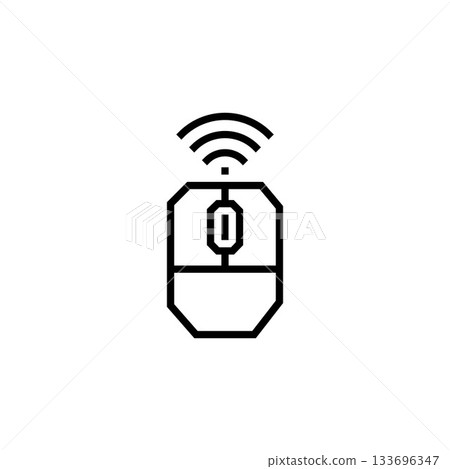 mouse wireless vector icon. computer component icon outline style. perfect use for logo, presentation, website, and more. simple modern icon design line style mouse wireless vector icon. computer component icon outline style. perfect use for logo, presentation, website, and more. simple modern icon design line style 133696347