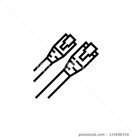lan cable vector icon. computer component icon outline style. perfect use for logo, presentation, website, and more. simple modern icon design line style 133696350