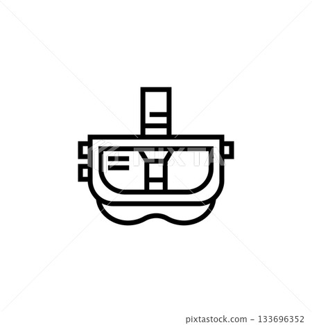 vr glasses vector icon. computer component icon outline style. perfect use for logo, presentation, website, and more. simple modern icon design line style vr glasses vector icon. computer component icon outline style. perfect use for logo, presentation, website, and more. simple modern icon design line style 133696352