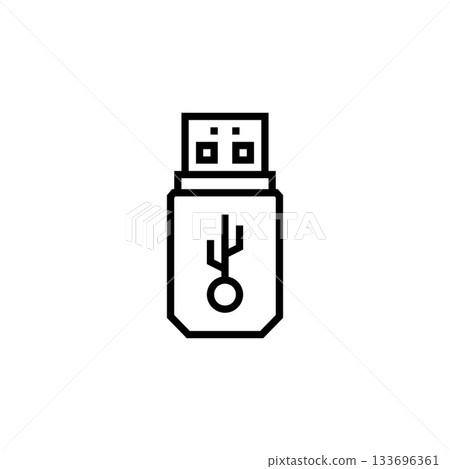 flash disk vector icon. computer component icon outline style. perfect use for logo, presentation, website, and more. simple modern icon design line style flash disk vector icon. computer component icon outline style. perfect use for logo, presentation, website, and more. simple modern icon design line style 133696361