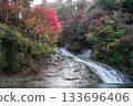養老谷粟又瀑布的秋葉 133696406