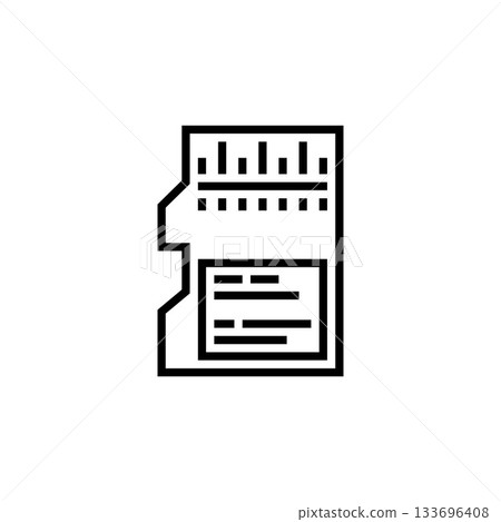 memory card vector icon. computer component icon outline style. perfect use for logo, presentation, website, and more. simple modern icon design line style memory card vector icon. computer component icon outline style. perfect use for logo, presentation, website, and more. simple modern icon design line style 133696408