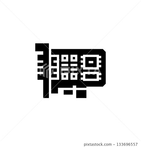 sound card vector icon. computer component icon solid style. perfect use for logo, presentation, website, and more. simple modern icon design solid style 133696557